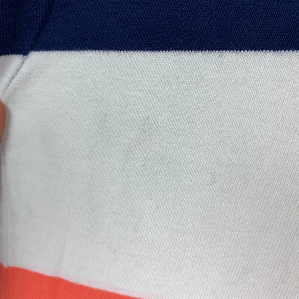 🚨SOLD 🚨Lands End Rugby Shirt size Medium Women’s Striped Polo Navy Orange Cotton - Picture 13 of 14